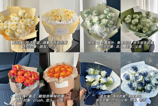 不同顏色的玫瑰代表的寓意，南寧學(xué)花藝插花
