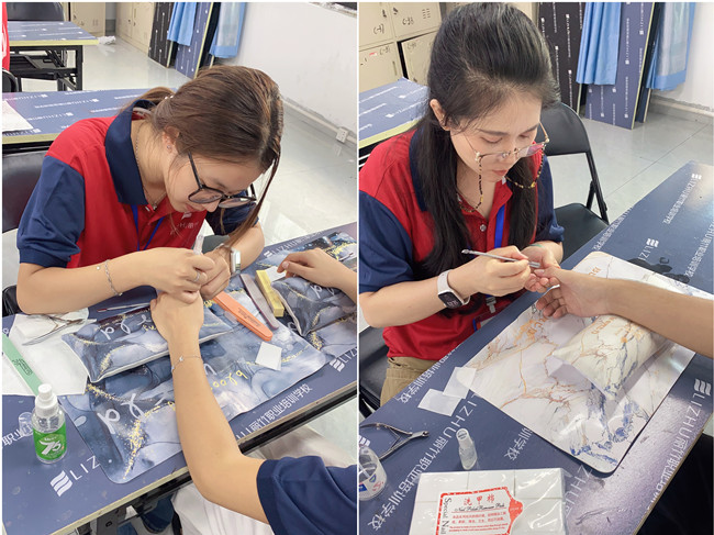 南寧美甲基礎(chǔ)班美甲修手考核，全員通過