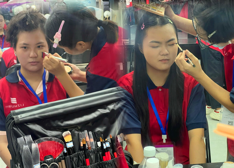 化妝基礎(chǔ)底妝練習(xí)，南寧培訓(xùn)化妝基礎(chǔ)