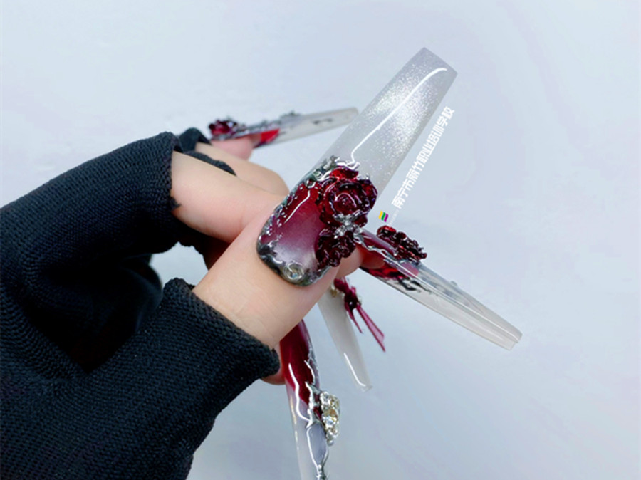 哥特風(fēng)創(chuàng)意美甲，南寧美甲創(chuàng)業(yè)作品