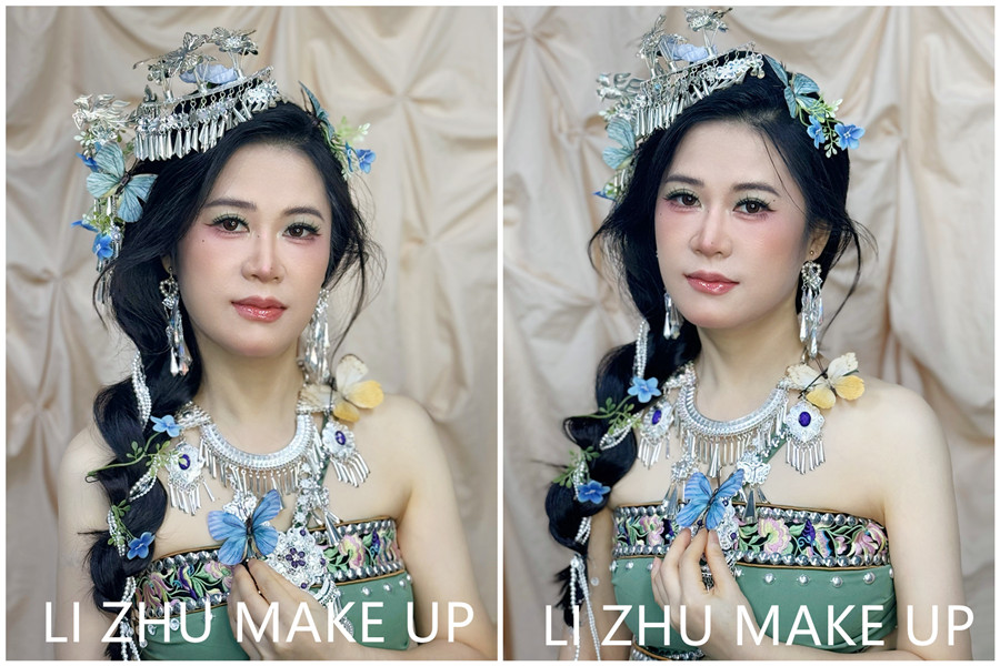 苗疆寫真造型，廣西高彩培訓課堂作品