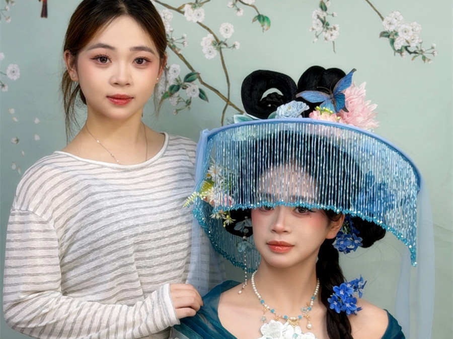 帷帽花神造型，南寧彩妝造型學(xué)校作品