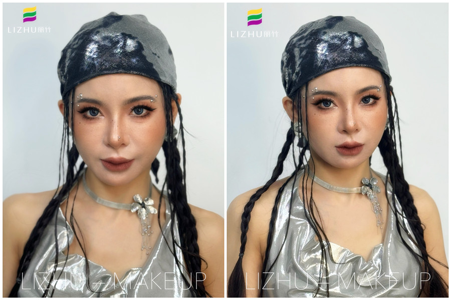 亞裔純野妝，南寧學(xué)化妝高彩培訓(xùn)作品