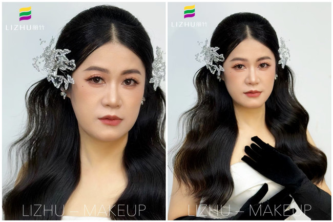 半披新娘造型，廣西教化妝